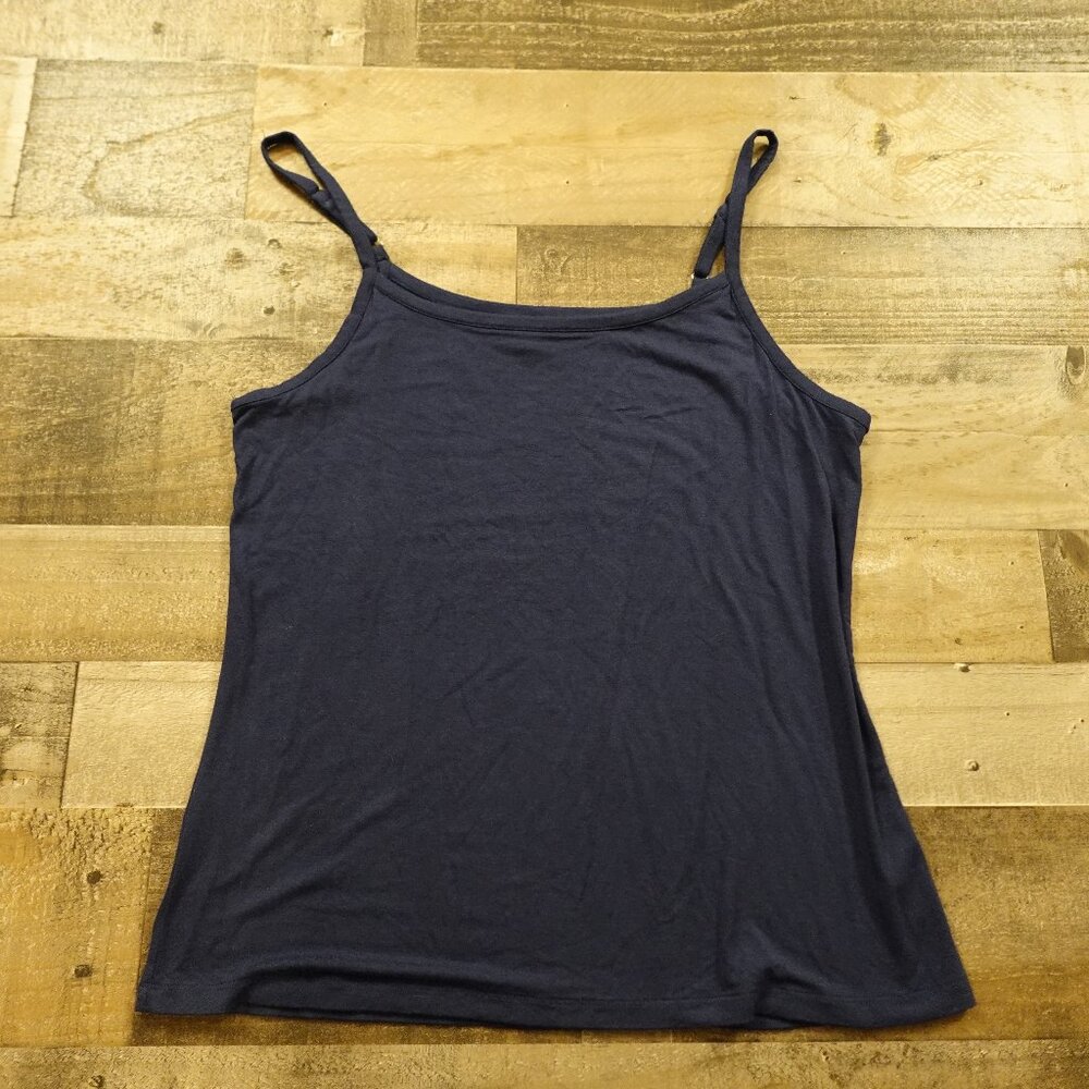 Democracy cami tank top‎ women's large navy